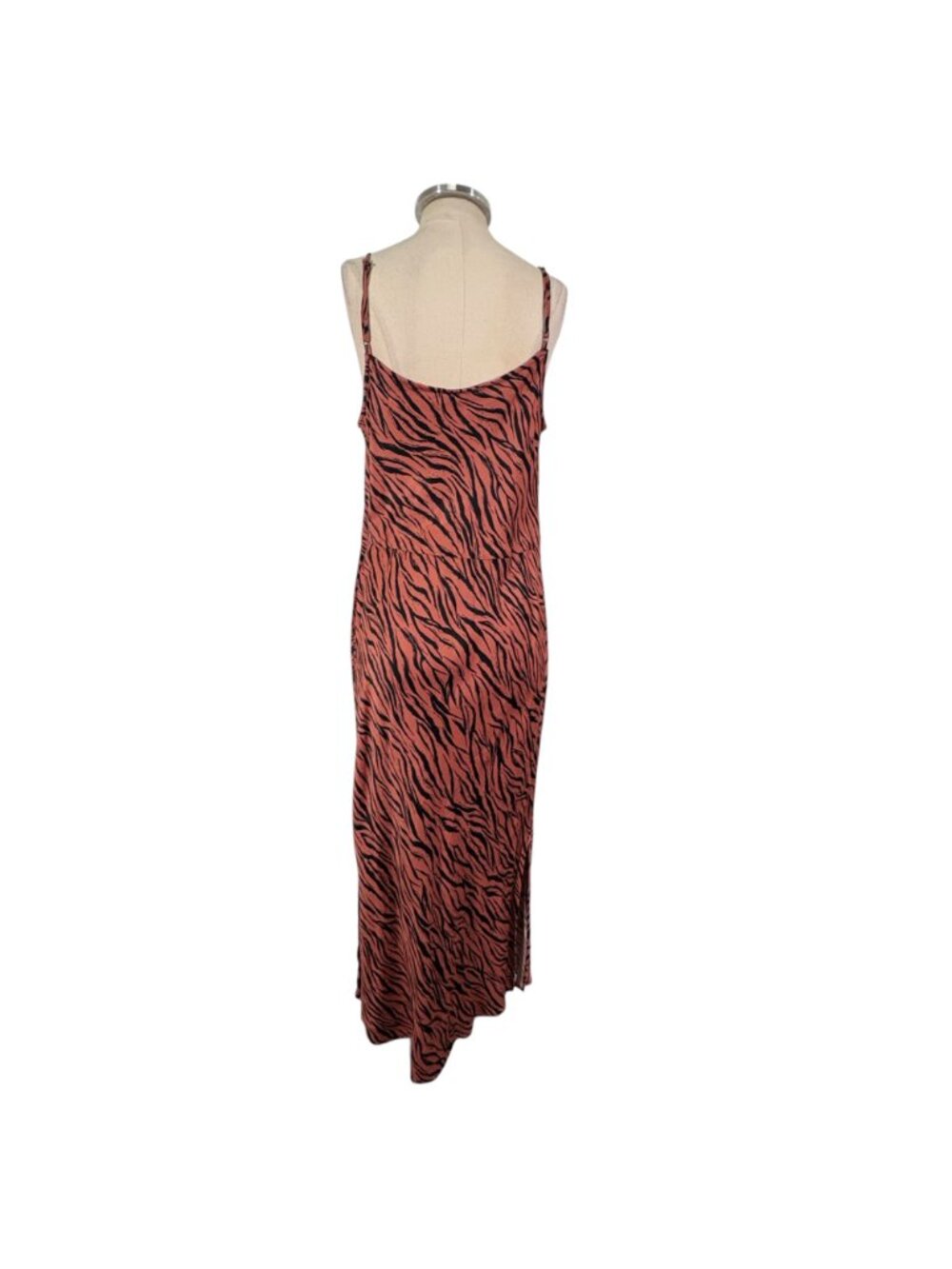 Anthropologie Elyse Zebra Printed Bias Slip Dress Size Large - Picture 5 of 11